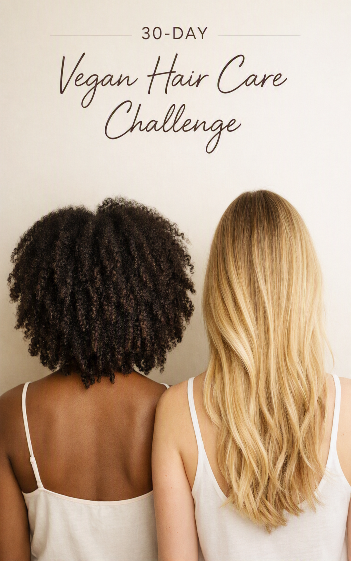 30-Day Vegan Hair Care Challenge – natural hair routine guide cover, English edition